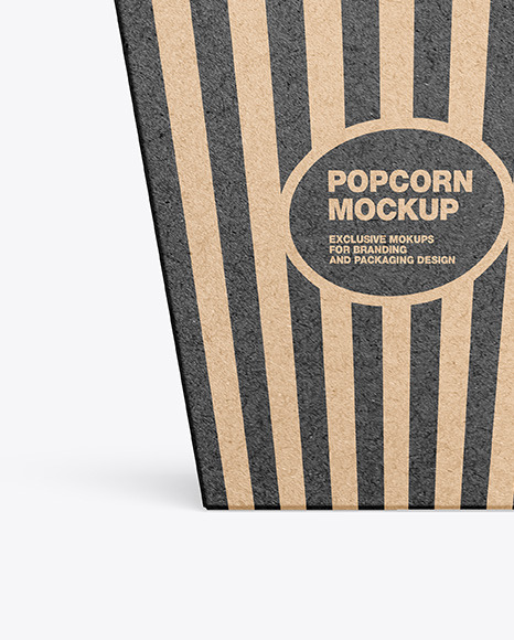 Kraft Popcorn Bag Mockup