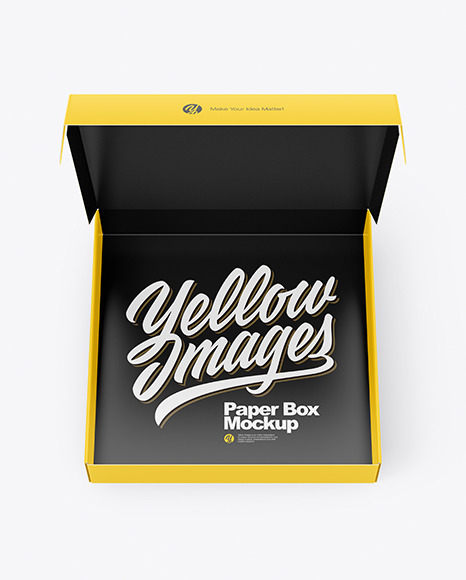 Opened Paper Box Mockup