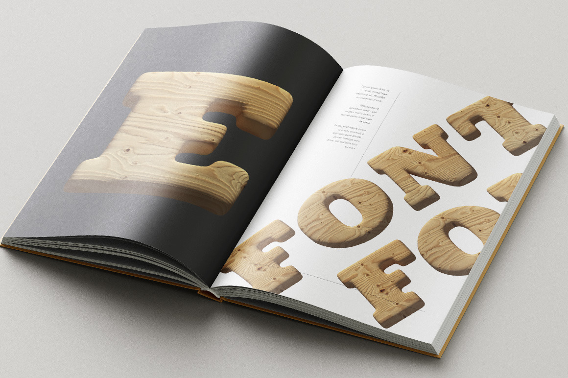 Wooden Font Wooden Font