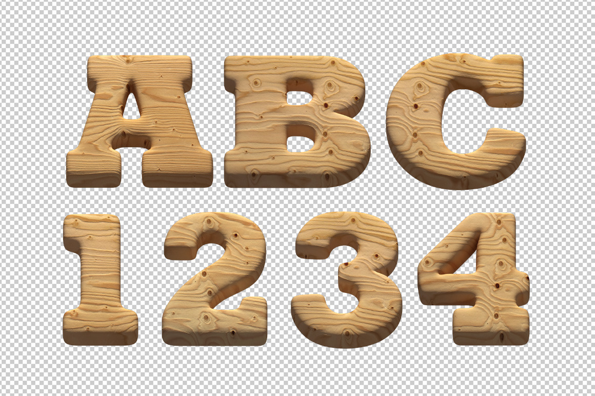 Wooden Font