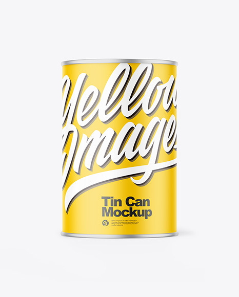 Tin Can w/ Matte Finish Mockup