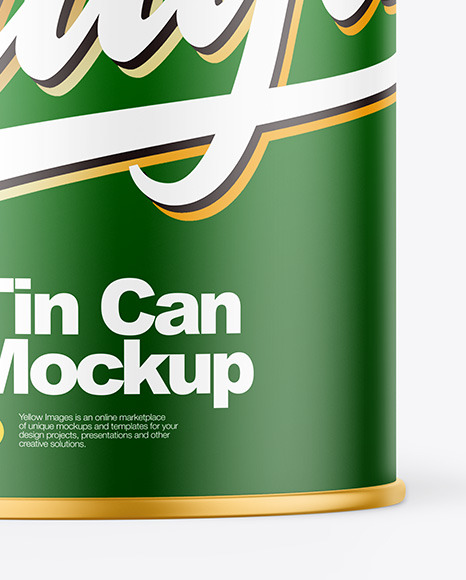 Tin Can w/ Matte Finish Mockup