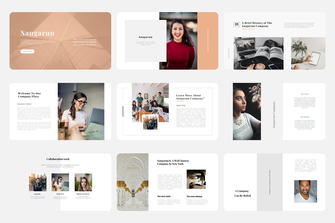 ٍSangarun - Creative Business Google Slides Template