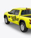 Pickup Truck Mockup - Back Half Side View