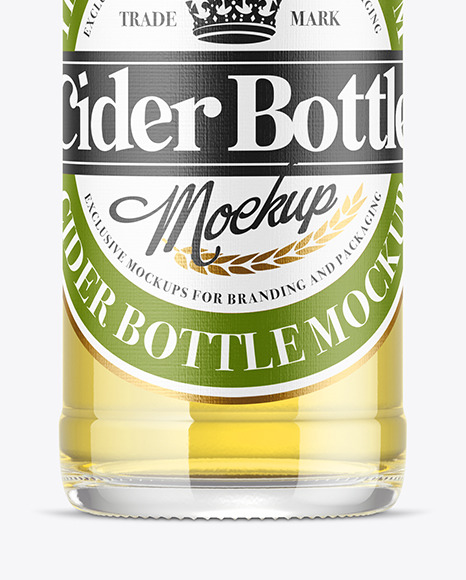 330ml Clear Glass Drink Bottle Mockup