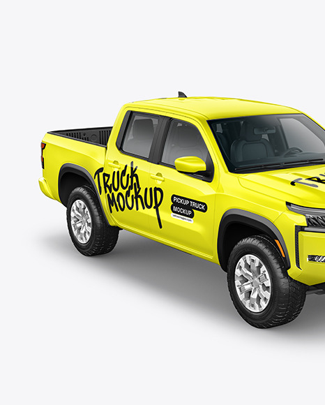 Pickup Truck Mockup - Half Side View