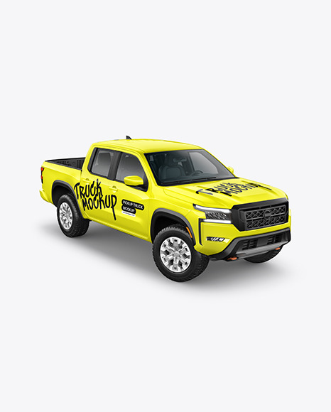 Pickup Truck Mockup - Half Side View