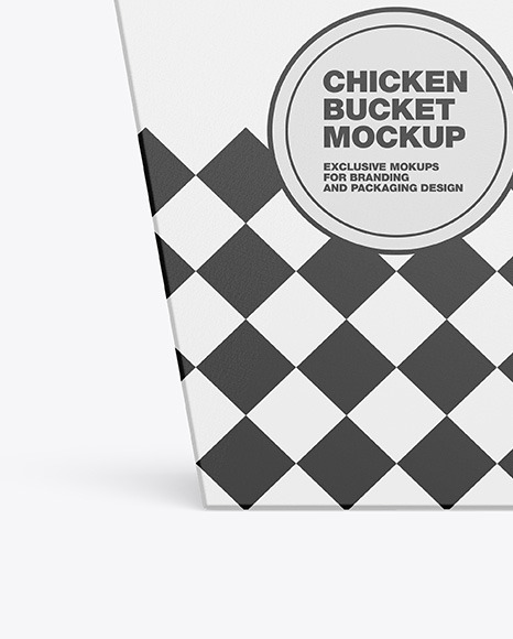 Paper Bucket W/ Chicken Mockup