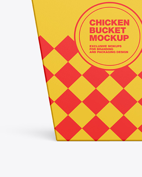 Paper Bucket W/ Chicken Mockup