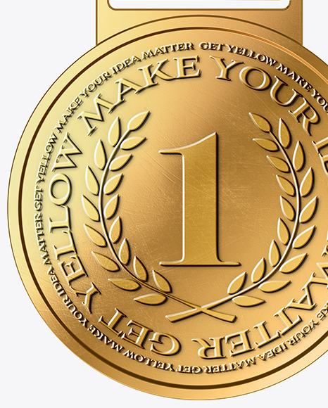 Golden Medal Mockup