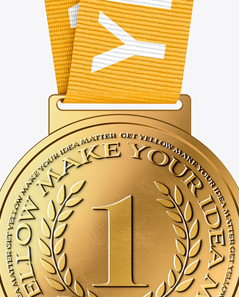 Golden Medal Mockup