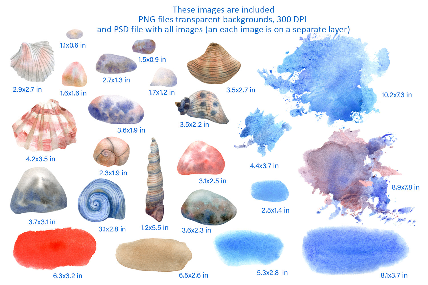 Nautical Mile Watercolor Collection Nautical Mile Watercolor Collection