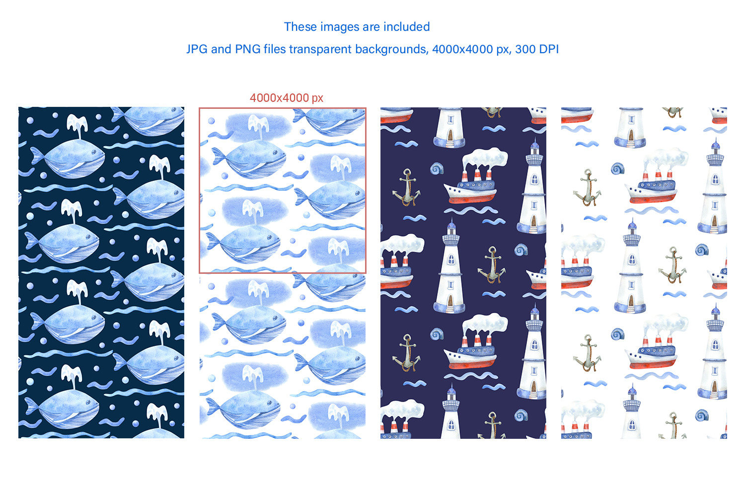 Nautical Mile Watercolor Collection Nautical Mile Watercolor Collection