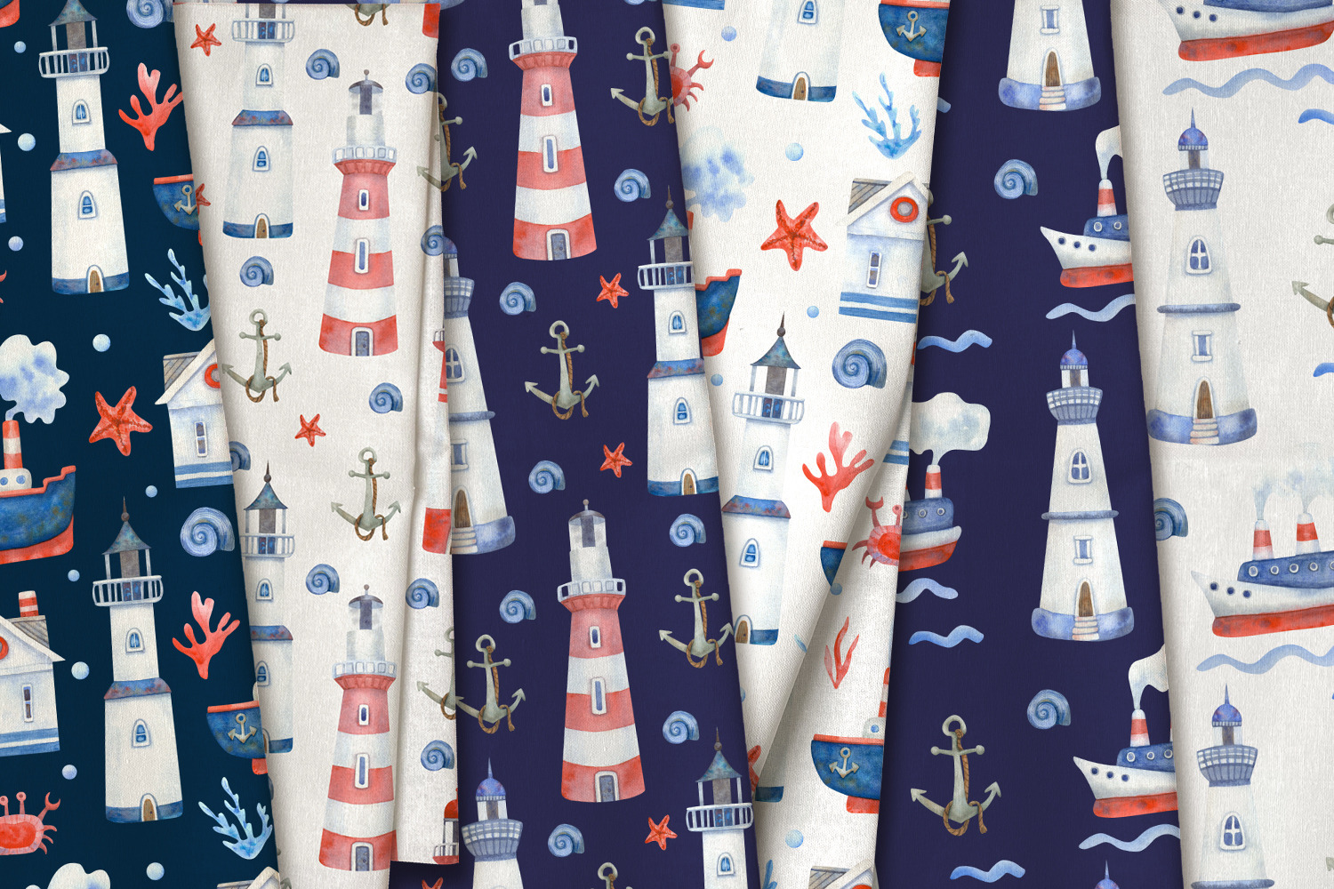 Nautical Mile Watercolor Collection Nautical Mile Watercolor Collection