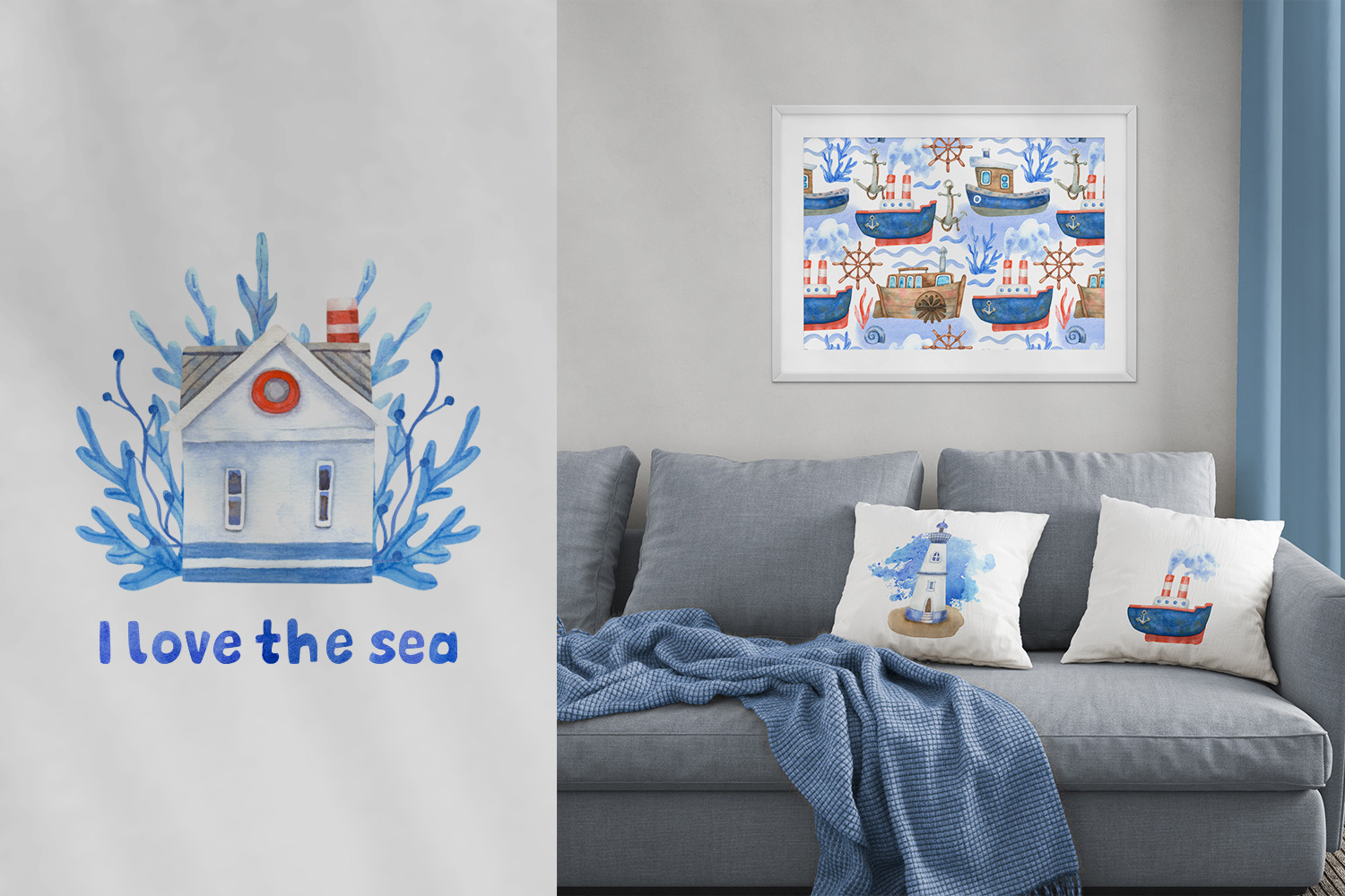 Nautical Mile Watercolor Collection Nautical Mile Watercolor Collection
