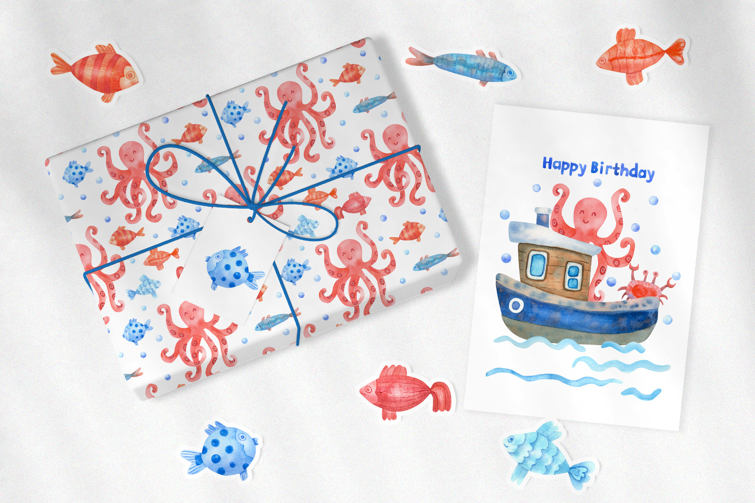 Nautical Mile Watercolor Collection Nautical Mile Watercolor Collection