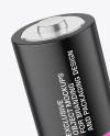 Two Matte AA Batteries Mockup