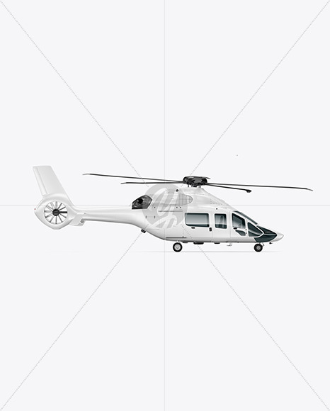 Helicopter Mockup - Side View