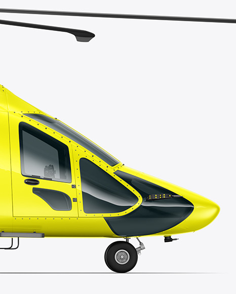 Helicopter Mockup - Side View