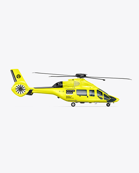 Helicopter Mockup - Side View