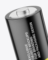 Two Metallic AA Batteries Mockup