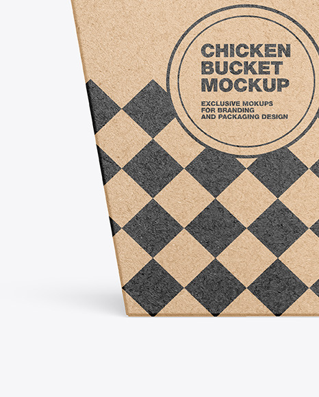 Kraft Bucket W/ Chicken Mockup