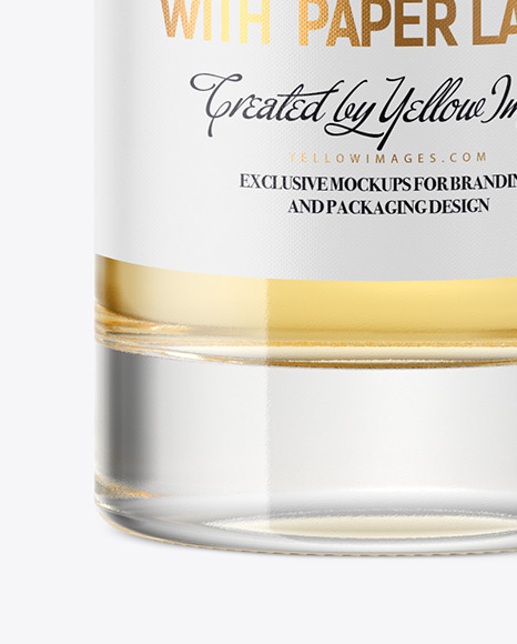 500ml Clear Glass Tequila Bottle Mockup