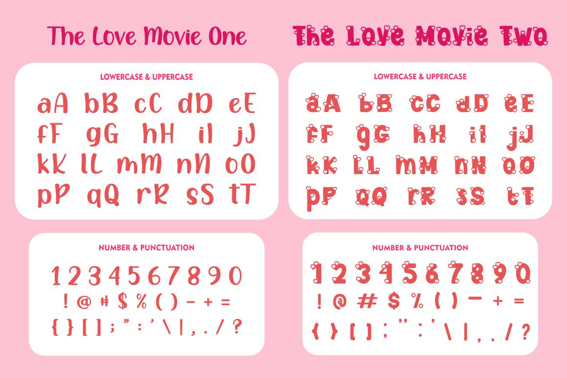 The Love Movies - Quirky Romantic Font