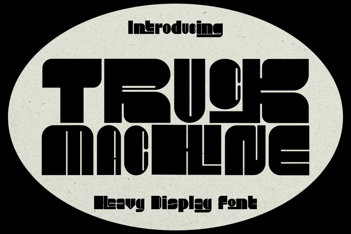 Truck Machine - Heavy Display Font Truck Machine - Heavy Display Font