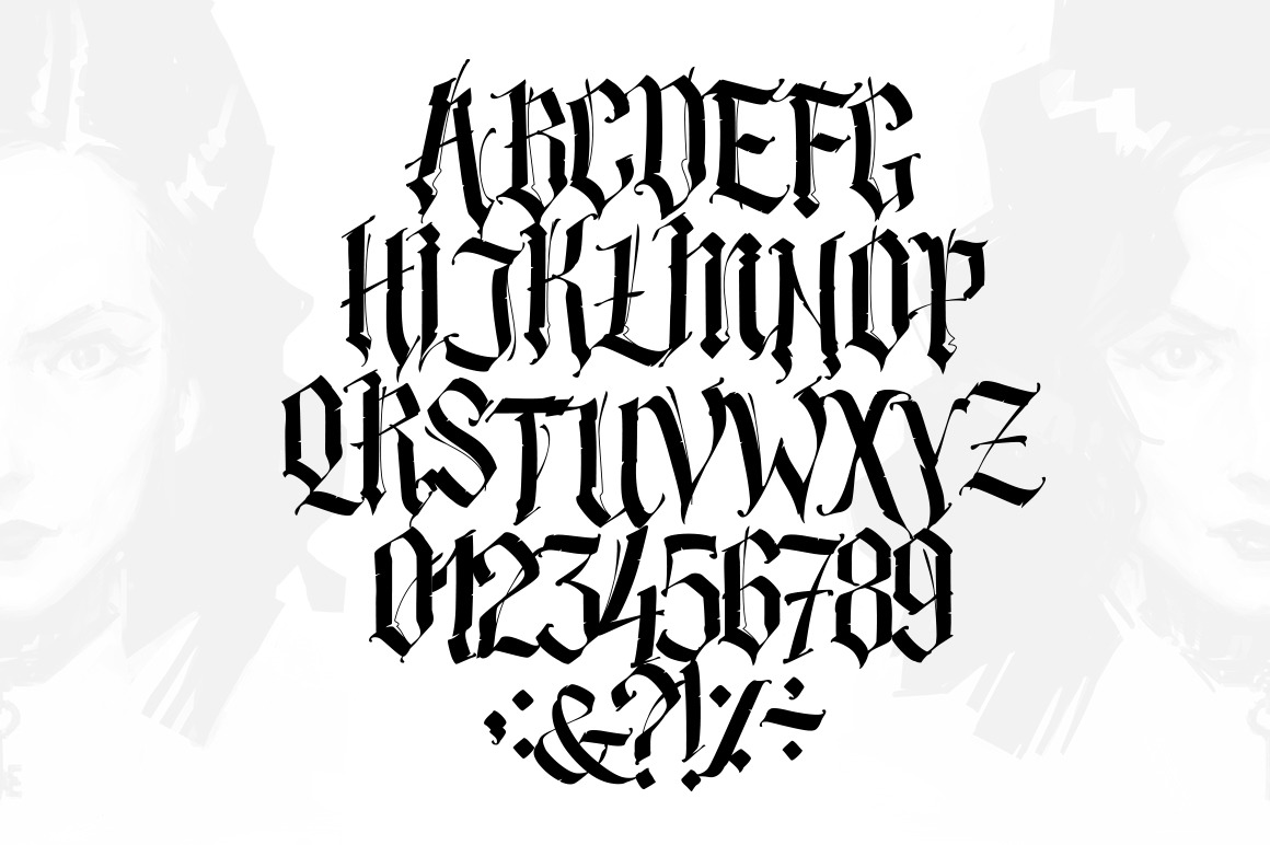 Gothic modern font!