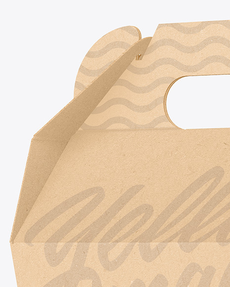 Kraft Box w/ Handle Mockup