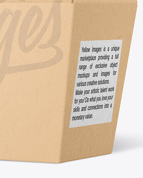 Kraft Box w/ Handle Mockup