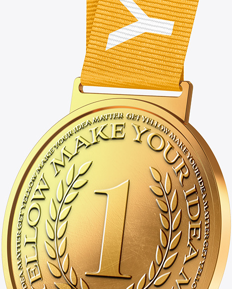 Golden Medal Mockup