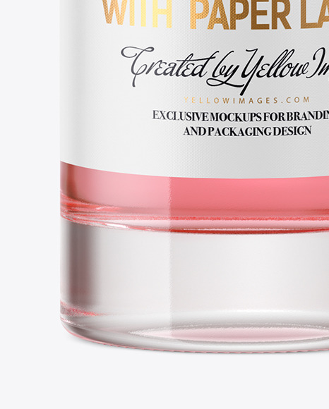 500ml Clear Glass Gin Bottle Mockup 500ml Clear Glass Gin Bottle Mockup