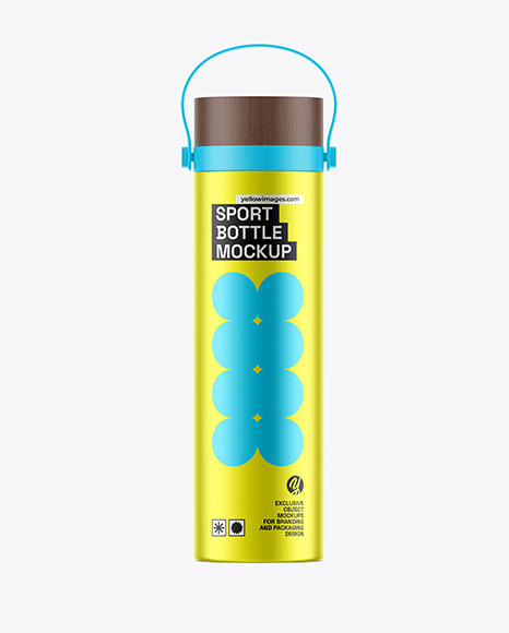 Metallic Bottle Mockup