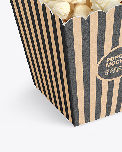 Kraft Popcorn Bag Mockup