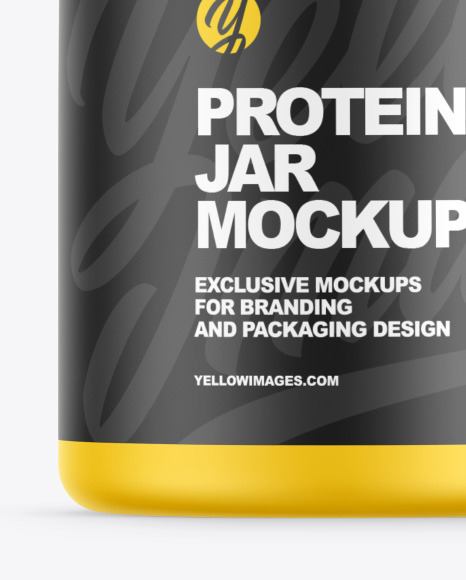 Matte Protein Jar Mockup