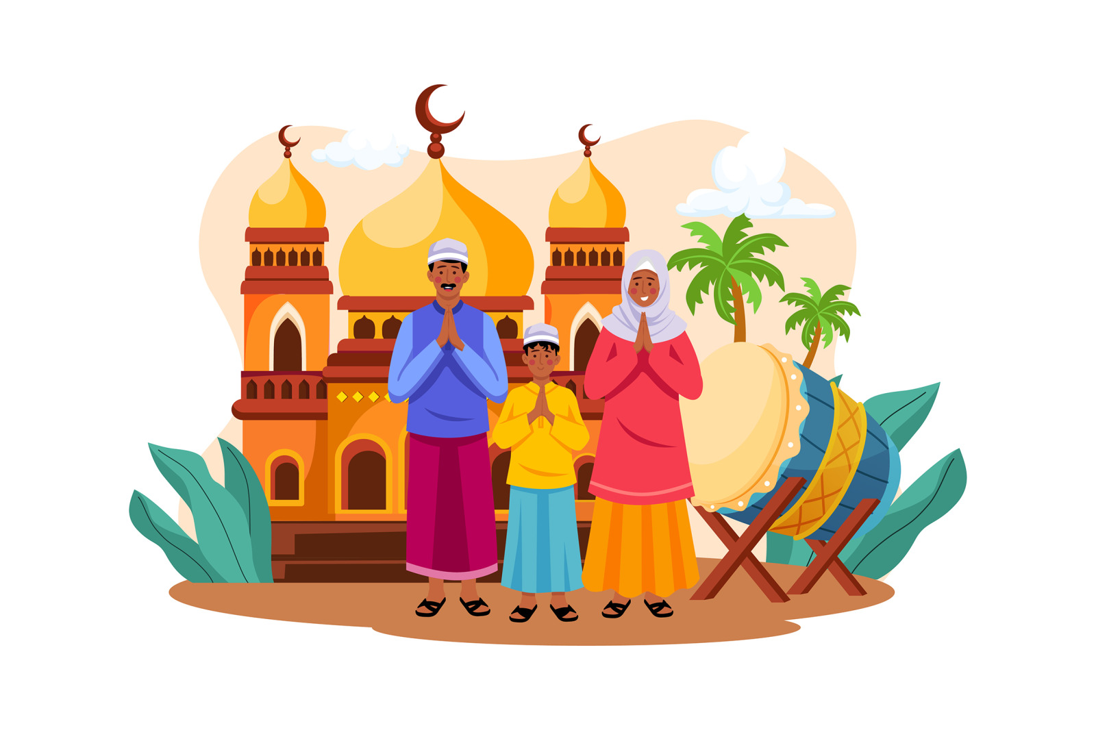 M545_Eid Al-adha Illustration Pack M545_Eid Al-adha Illustration Pack
