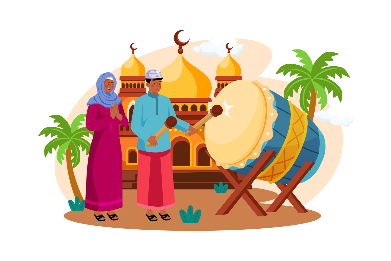 M545_Eid Al-adha Illustration Pack M545_Eid Al-adha Illustration Pack