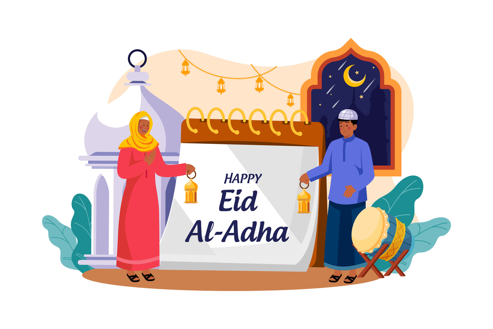 M545_Eid Al-adha Illustration Pack M545_Eid Al-adha Illustration Pack
