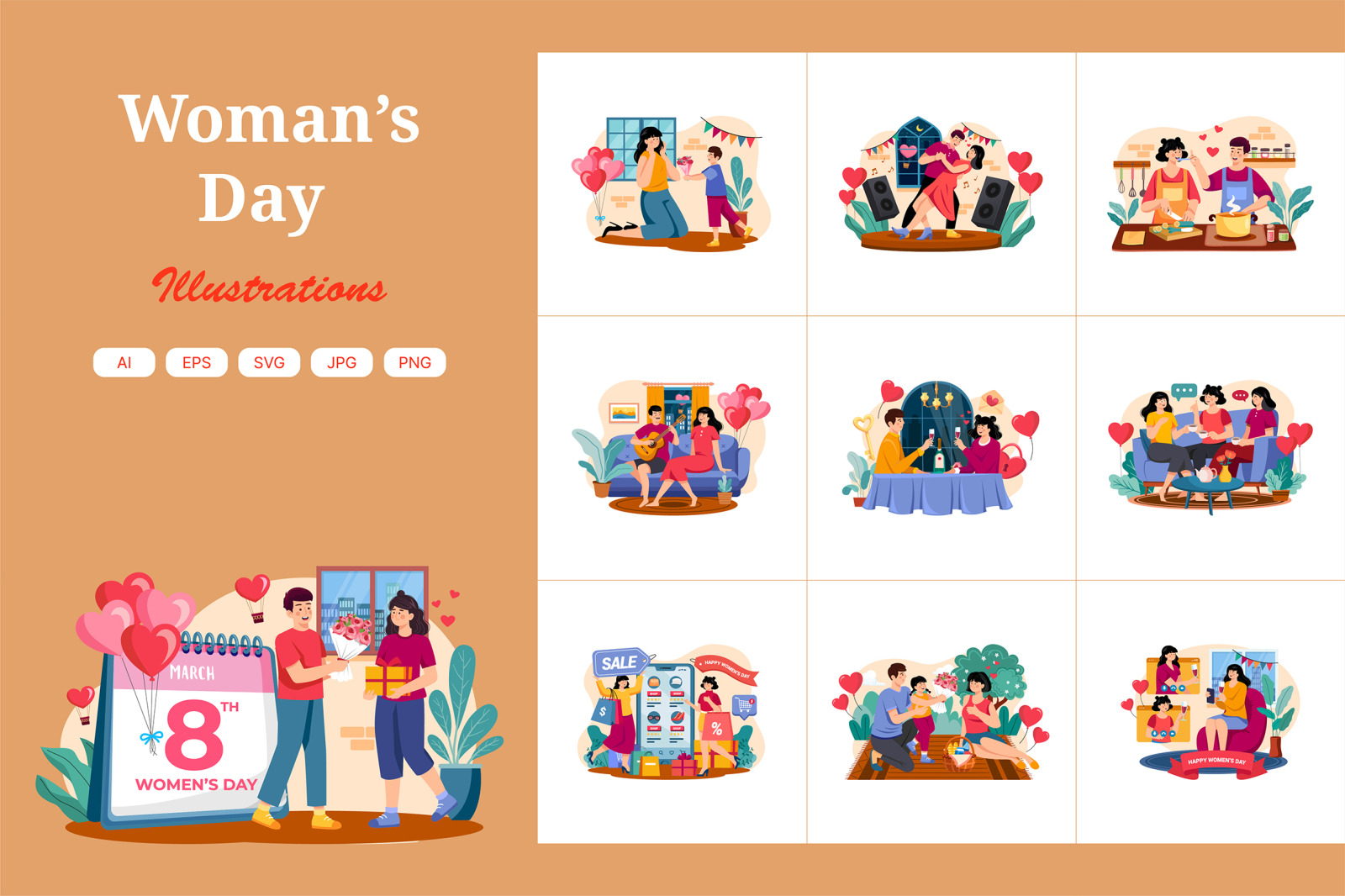 M546_Woman’s Day Illustration Pack M546_Woman’s Day Illustration Pack