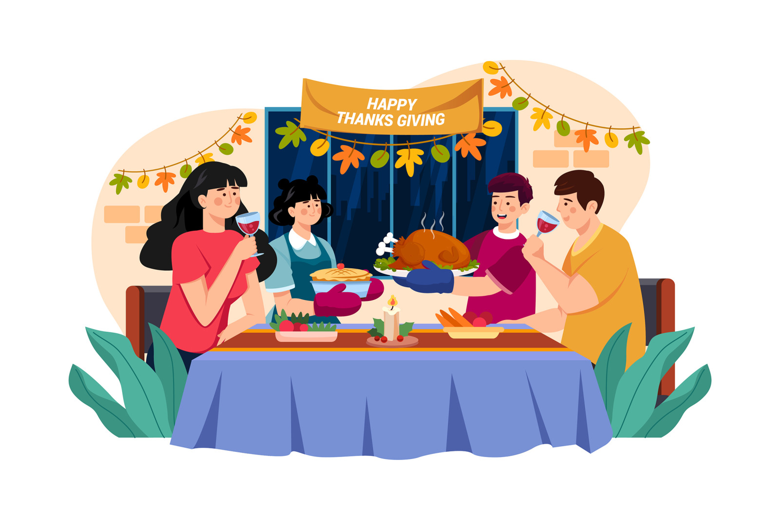 M547_ Thanksgiving Day Illustration Pack M547_ Thanksgiving Day Illustration Pack