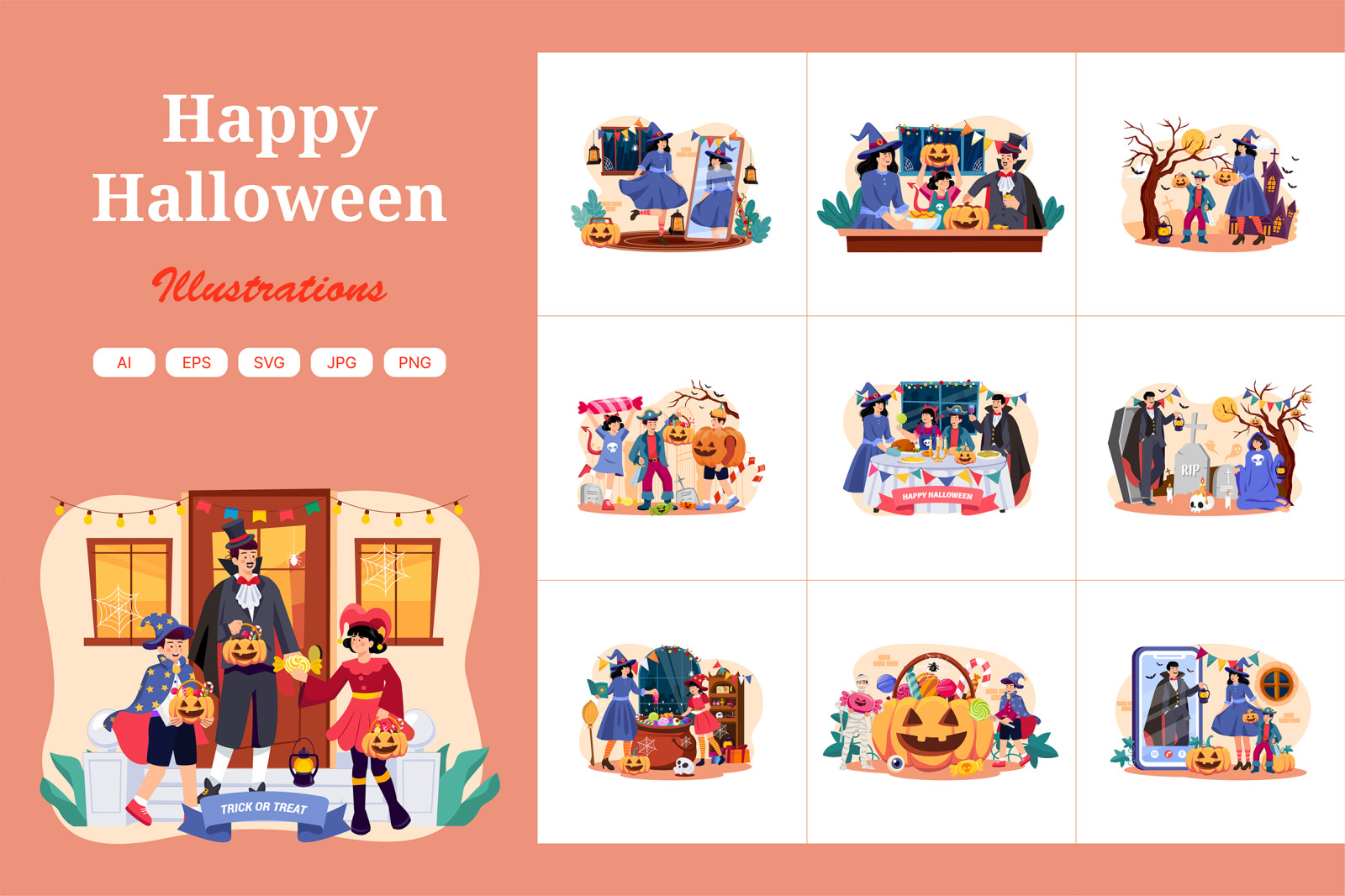 M548_ Halloween Illustration Pack