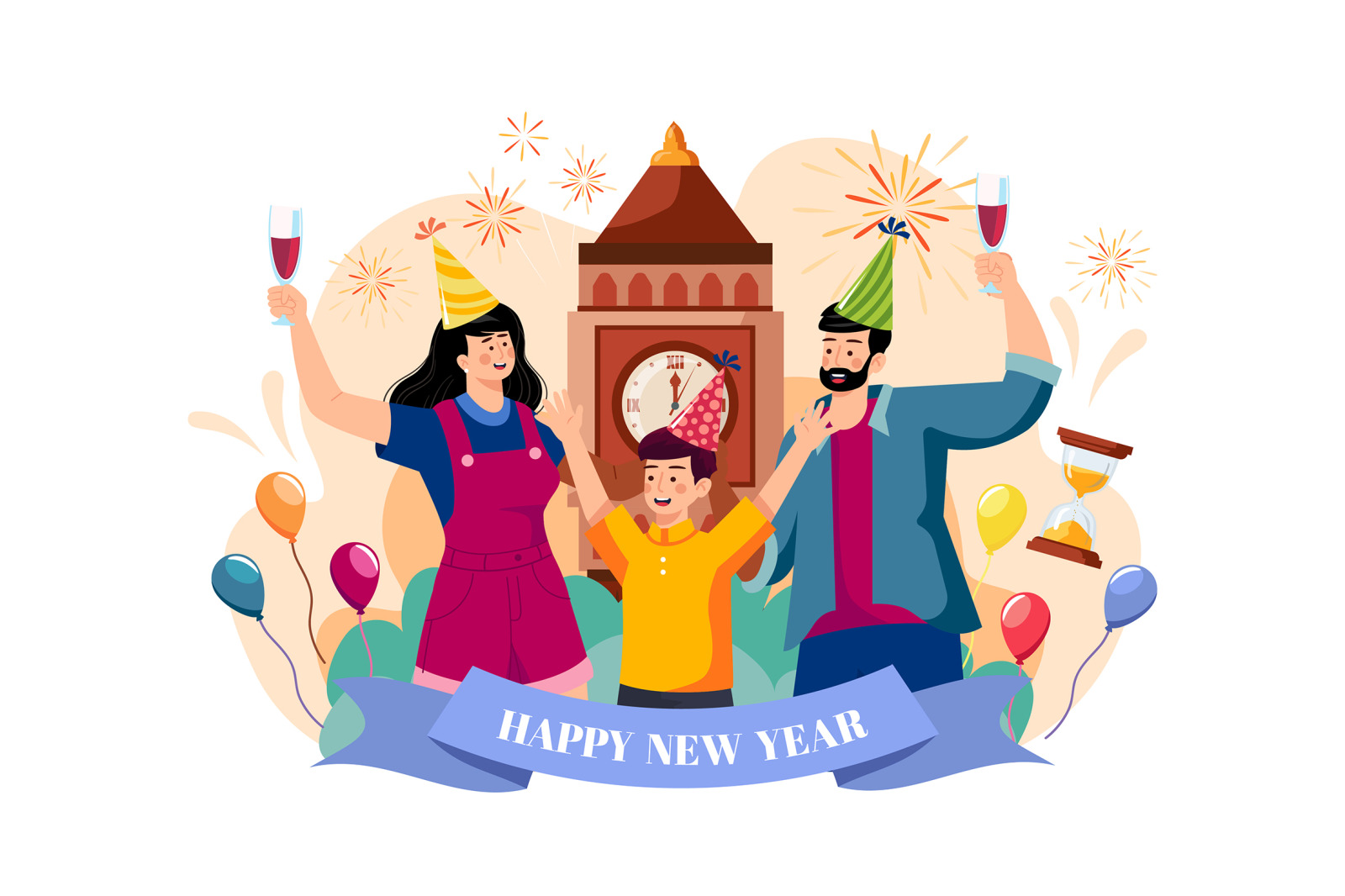 M549_New year’s Eve Illustration Pack M549_New year’s Eve Illustration Pack