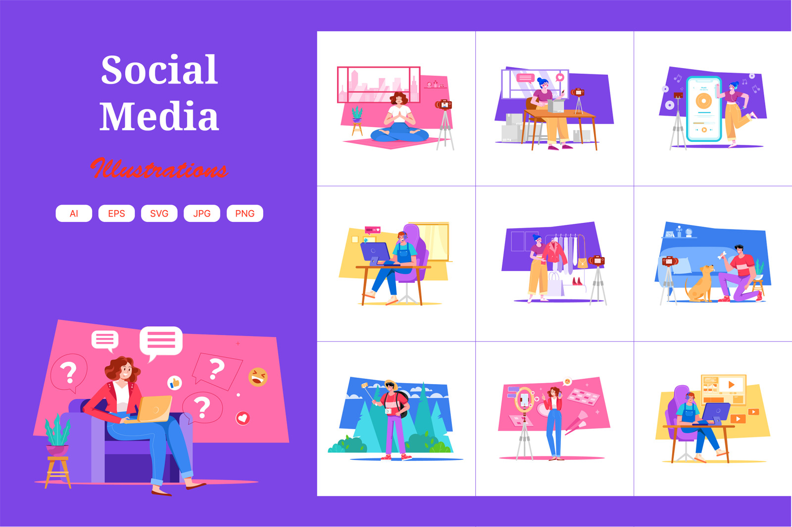 M537_Social Media Illustration Pack M537_Social Media Illustration Pack