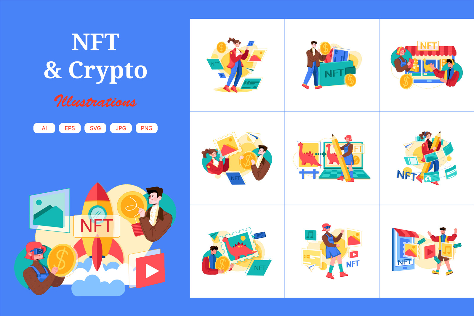 M505_NFT & Crypto Illustration Pack M505_NFT & Crypto Illustration Pack