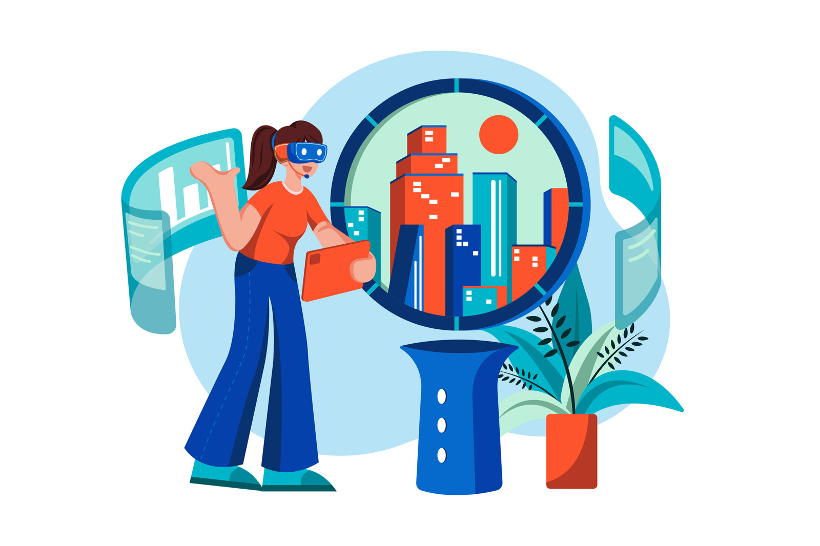 M506_AR-VR Technology Illustration Pack M506_AR-VR Technology Illustration Pack