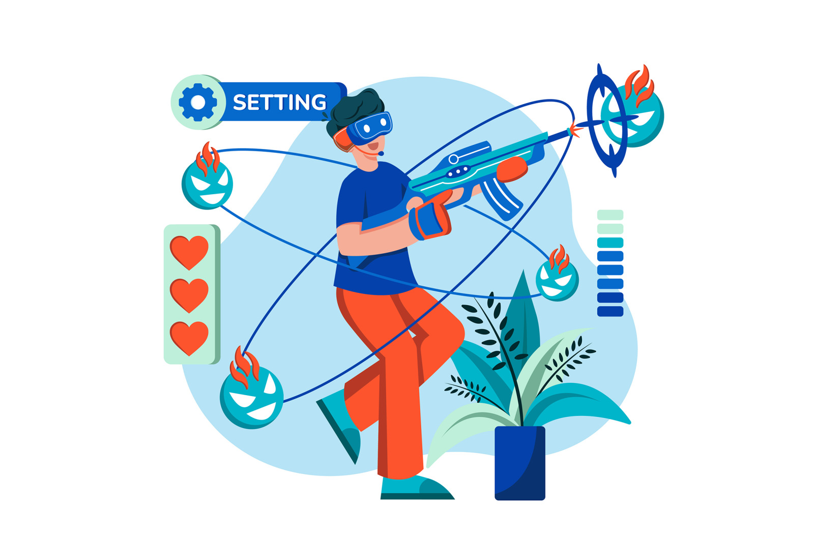 M506_AR-VR Technology Illustration Pack M506_AR-VR Technology Illustration Pack