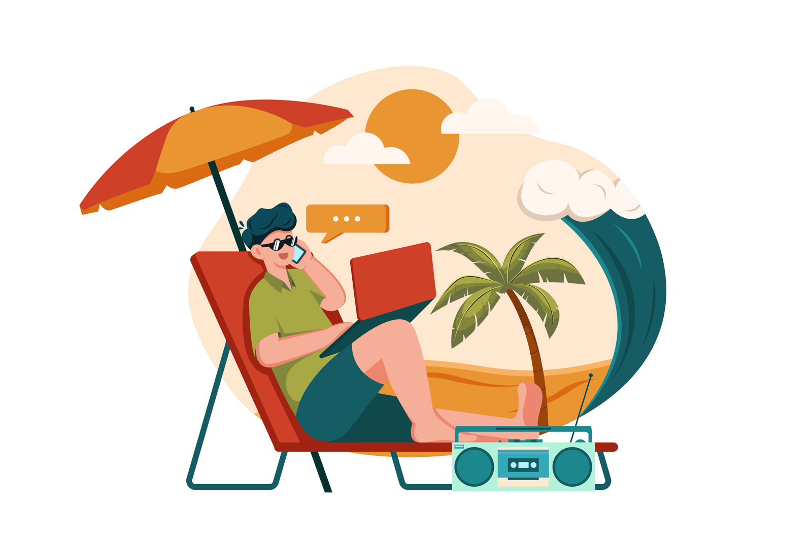 M557_Remote Work Illustration Pack M557_Remote Work Illustration Pack