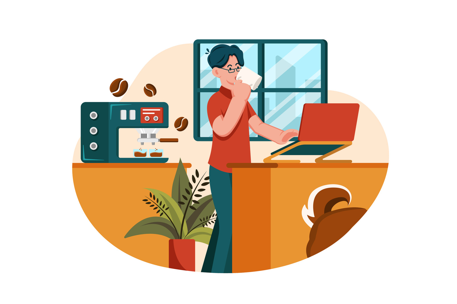 M557_Remote Work Illustration Pack M557_Remote Work Illustration Pack